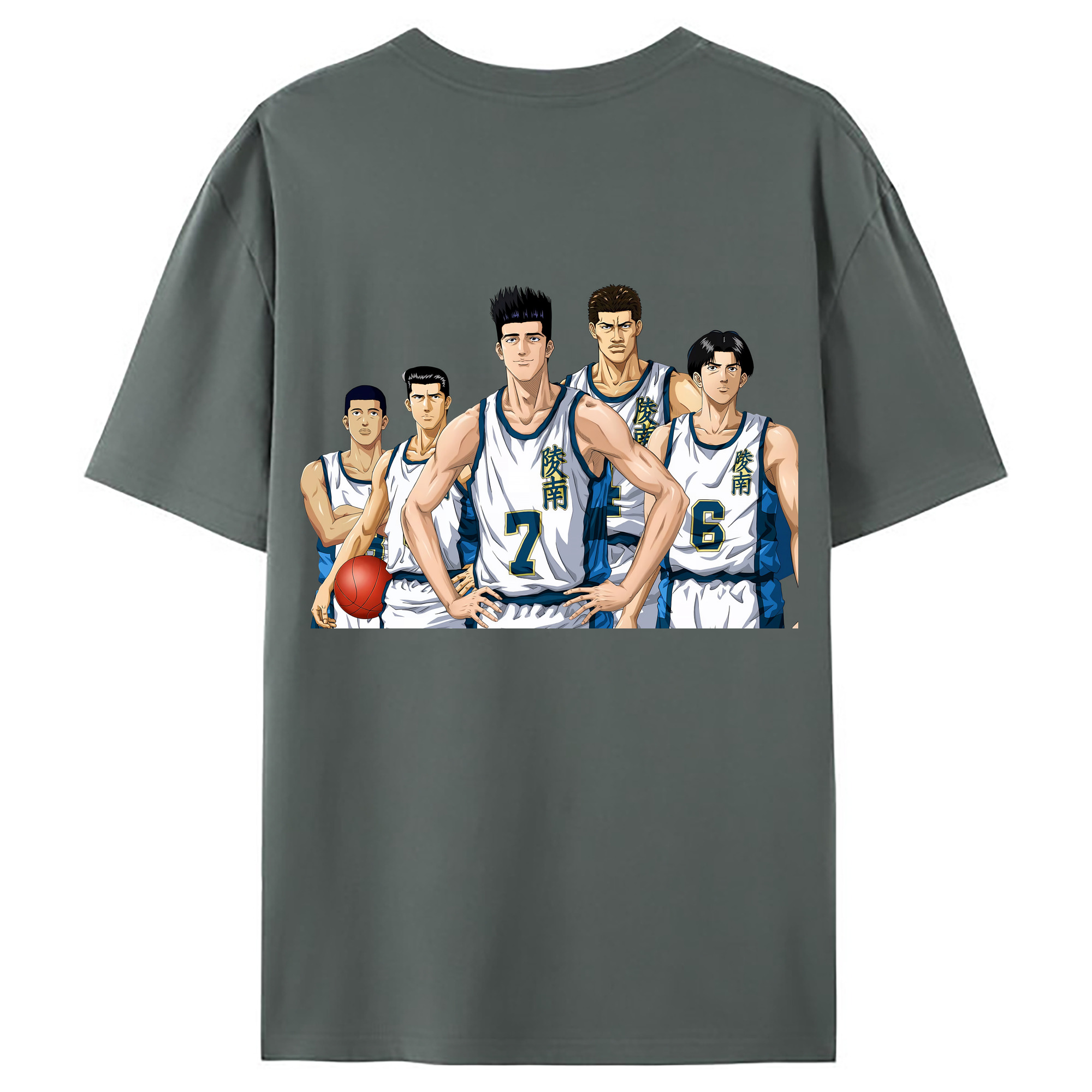 （画像用） SLAM DUNK／スラムダンク 綿100％ メンズ半袖Tシャツ（バックプリント） 通気性